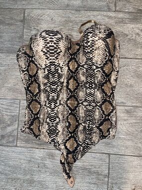 Snake-Print Reptile Bodysuit